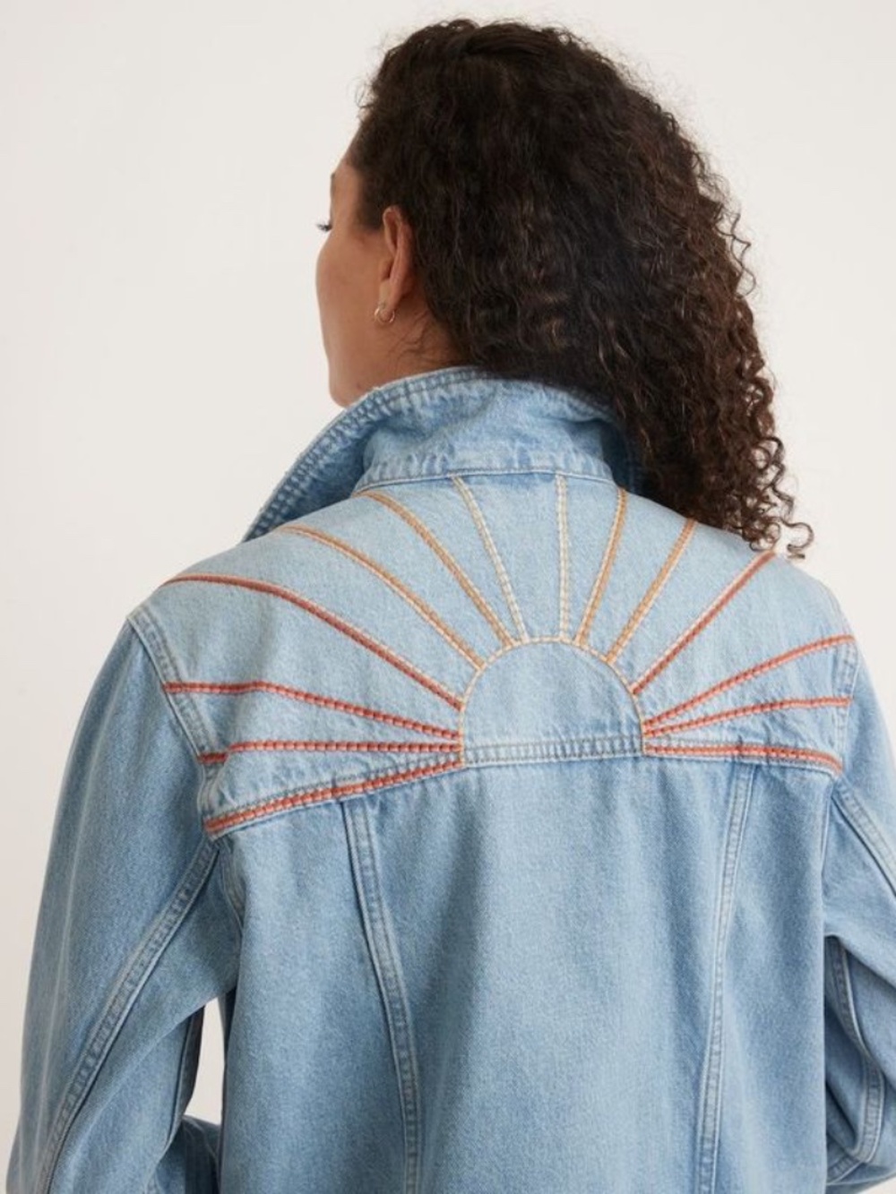 Marine Layer Embroidered denim jacket - Picture 2 of 9